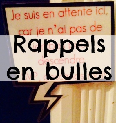 Rappels en bulles